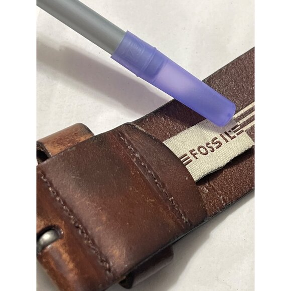 Fossil Genuine Leather Belt Size 34 Brown - Picture 5 of 7